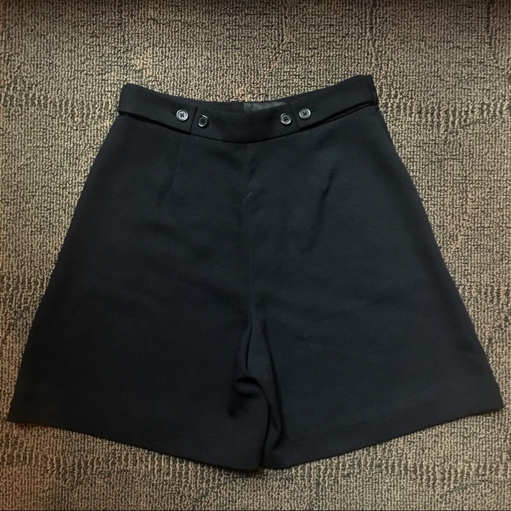 WILFRED - High Waisted Trouser Shorts Black, 4 - Picture 2 of 4